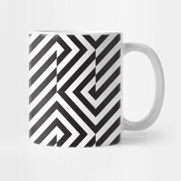 Op art geometric pattern by kallyfactory